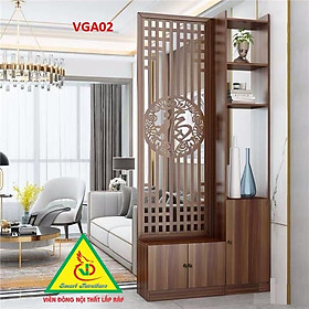 KỆ VÁCH NGĂN PHÒNG KHÁCH , NHÀ BẾP ( 1 VÁCH 1 KỆ) VGA02