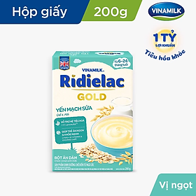 COMBO 2 HỘP BỘT ĂN DẶM RIDIELAC 
GOLD YẾN MẠCH SỮA - HỘP GIẤY 200G