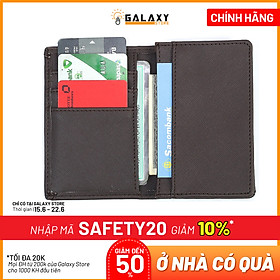Ví Bóp Nam Nữ Nhỏ Gọn Nhiều Ngăn Để Thẻ CMND Galaxy Store GVMB02B - Nâu (8 x 12 cm)