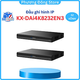 Đầu ghi hình IP KBVISION 32 kênh KX-DAi4K8232EN3, Hỗ trợ 2 ổ cứng, Nhận diện gương mặt, Hỗ trợ kết nối ONVIF - Hàng chính hãng