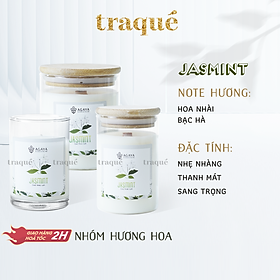 Nến thơm tinh dầu cao cấp không khói an toàn Candle Cup - JASMINT/HOA NHÀI - M - 200G (CÓ NẮP)