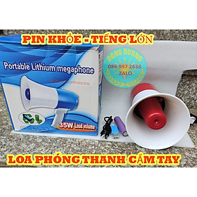 LOA PHÓNG THANH CẦM TAY CÓ GHI ÂM 35W - PIN KHỎE 10 TIẾNG - LOA PHÁT TIẾNG RAO