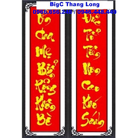 Mua Tranh thêu chữ thập câu đối đỏ để phòng thờ 222173 chưa thêu