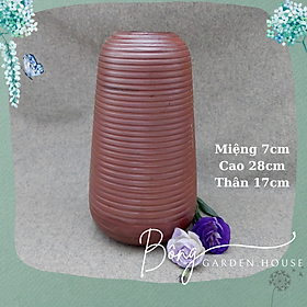 Bình hoa, Bình cắm hoa, Bình gốm Bát Tràng dáng tỏi nhiều màu sắc Bông Garden House cao 28cm