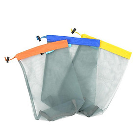 Ultra Light Stuff Sacks Nylon Mesh Drawstring Storage Bag for Camping Travel