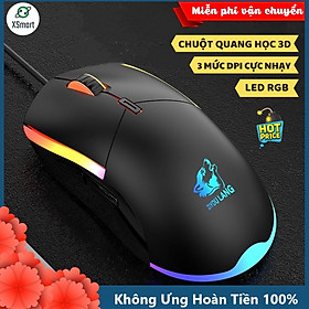 Mua Chuột Máy Tính Có Đèn Led Đổi Màu XSmart V7 Gaming Mouse  Chỉnh DPI  Siêu Bền  Kết Nối Laptop PC  Sử Dụng Quang Học - Hàng Chính Hãng