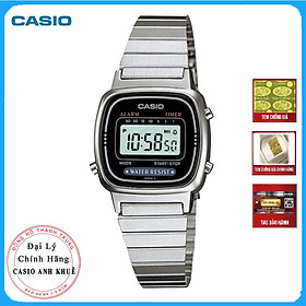 Đồng Hồ Điện Tử Nữ Chính Hãng Casio LA670WA-1DF Dây Kim Loại