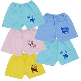 Combo 10 quần đùi cotton màu Thái Hà Thịnh cho bé trai, bé gái