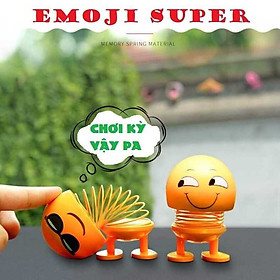 Combo 10 Thú Nhún Lò Xo Emoji Trang Trí - 10 Mẫu Ngẫu Nhiên Khác Nhau