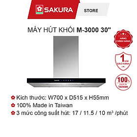 Mua Máy hút khói Sakura M-3000 30 inch (Made in Taiwan)- Hàng Chính Hãng