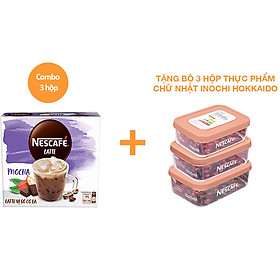 Combo 3 hộp Cà phê hòa tan NESCAFÉ Latte Vị Sô cô la