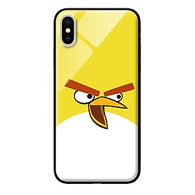 Ốp lưng kính cường lực cho iPhone X Angry Vàng - Hàng chính hãng