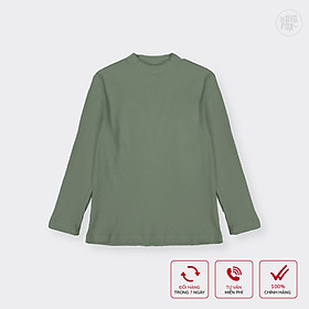 Áo giữ nhiệt cho bé gái cổ cao Bigfox Miss Meow size đại mùa thu đông vải nhung tăm trẻ em 3-11 tuổi