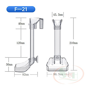 Bộ ống chén Jeneca Feeder hít móc thành hồ dẫn thức ăn cho cá tép cảnh