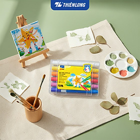 Thiên Long Washable Acrylic Markers / Bút sơn/ Bút lông 12/24/36 màu - Màu sắc tươi sáng, dễ dàng rửa sạch