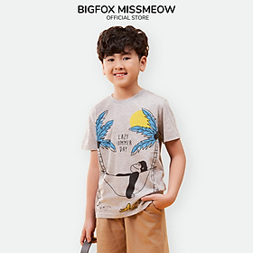 Áo thun bé trai BIGFOX - MISS MEOW size đại, áo cho bé chất cotton phong cách Âu Mỹ in Con Khỉ 11 – 37 kg QATE