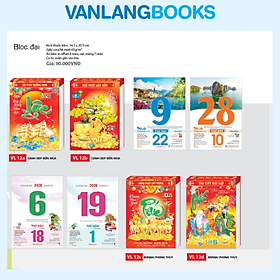 Lịch 2026 Bloc Đại – Cảnh Đẹp Bốn Mùa | Lịch Tết Treo Tường Văn Lang | Mã: VL12B