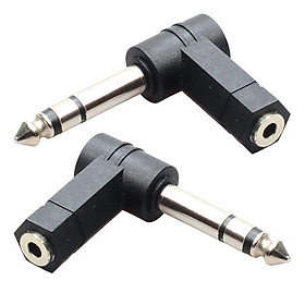 2x 6.35mm 1/4''  to 3.5   Aux  Stereo Adapter Converter