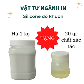 Nhựa Silicon trắng dùng làm khuôn loại 1kg tặng kèm xúc tác