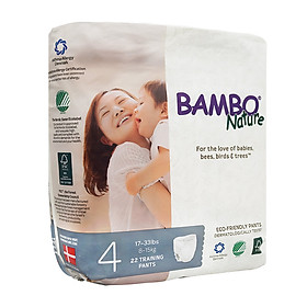 Tã Quần Em Bé Hữu Cơ Bambo Nature - gốc Đan Mạch - 8-15kg - L22 - 22 miếng