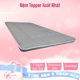 Nệm Topper Nhật Bản, Đệm Ngủ Trải Sàn Gấp Gọn Xuất Nhật, Dòng Cao Cấp, Kích Thước 1mx2m, 1m4x2m, 1m6x2m