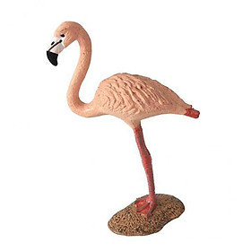 3X Miniature Animals Birds Model Figurine Statue Scupltue Toy  Pink Flamingo