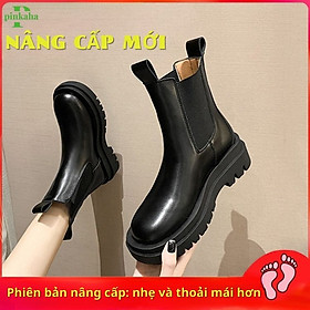 Bốt Nữ Siêu Cổ Chun Cao Cấp Độn Đế - Boots Cổ Cao Thời Trang Hàn Quốc