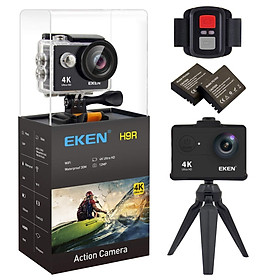 Camera hành trình sports Eken HR9 Ultra HD Wifi quay video 4K tặng đầy đủ bộ phụ kiện lắp đặt trên cả ô tô xe máy - Hàng nhập khẩu nguyên bộ