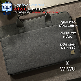 Túi hàng chính hãng WIWU Minimalist Laptop Bag II Wi-MLBII 14 inch, 15.6 inch: Trượt nước, chống sốc, ngăn phụ kiện