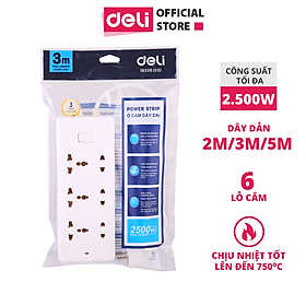 Mua Ổ Cắm Điện Deli - Dây 2M/3M/5M - 1 Chiếc - E18339-02/E18339-03/E18339-05