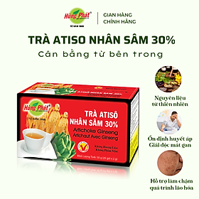 Trà Atisô Nhân Sâm Hỗ Trợ Tăng Cường Sức Khỏe Thanh Lọc Cơ Thể Hộp 25 Gói - Thương hiệu Hùng Phát