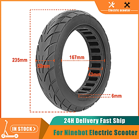 10 inch 10x2.125 lốp rắn cao su cho Ninebot Segway F20 F25 F30 F40 SCOOTER SUBLESS TUBLESS DOCSEND PROPSION LOOK