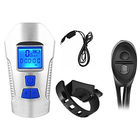 USB Rechargeable Bike Front Light Cycle Headlight with Bicycle LED Speedometer Odometer
