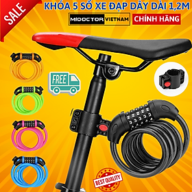Khóa Xe Đạp Thể Thao Chống Trộm Khóa Dây Treo Yên Xe Đạp 4 Số Xoay Mã Khóa Tránh Mất Chìa Khóa - Hãng miDoctor