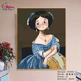 Mua Tranh tô màu theo số Gam công chúa CN4352