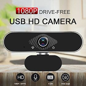 Full HD 1080P Webcam Video Conference Camera USB Webcam with Built-in Microphone Computer Camera for Laptop and Desktop