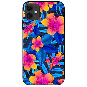 Ốp lưng in cho Iphone 11 Mẫu Hoa Lá Xanh