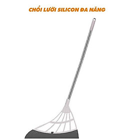 Cây Chổi Ma Thuật Đa Năng 2 Trong 1 - Chổi Lưỡi Silicon Quét Tóc,Bụi Bẩn Nhà Tắm Và Mặt Kính Dễ Dàng