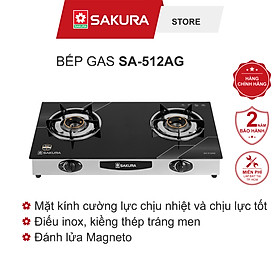 Mua Bếp Gas Dương Mặt Kính SAKURA SA-512AG - Hàng Chính Hãng
