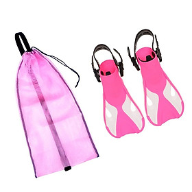 Adult Swim  Flippers Portable Mesh Bag Scuba Diving Swimming Snorkeling