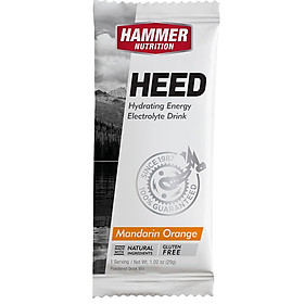 Nước uống điện giải Heed Hammer Nutrition - Cung cấp nguồn năng lượng bền bỉ và kéo dài suốt buổi tập (Gói 32g) - Cam 