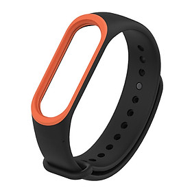 Dây đeo thay thế cho Xiaomi Miband 3 và 4 viền mầu (Hàng nhập khẩu MB02 )