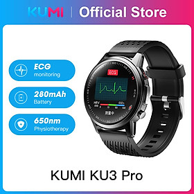 Kumi Ku3 Pro MEN SMART Watch Laser Health Giám sát nhịp tim theo dõi huyết áp smartwatch không thấm nước cho iOS Andro