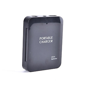 1Pc Mới 4 Khe Cắm Pin AA USB Power Bank Hộp Hộp Sạc Pin Hộp Sạc Điện Khẩn Cấp Hộp Đế Sạc Điện Thoại Di Động Màu sắc: Đen