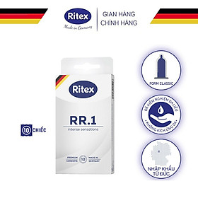 Bao cao su Ritex RR.1, Cảm Xúc Mãnh Liệt, siêu bền, hộp 10 chiếc