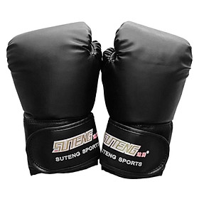 Găng tay đấm bốc Kick Boxing Muay Thái-Màu đen