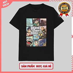Áo Thun Unisex Cotton Doraemon GTA Form Rộng Tay Lỡ Nam Nữ độc đẹp giá siêu rẻ