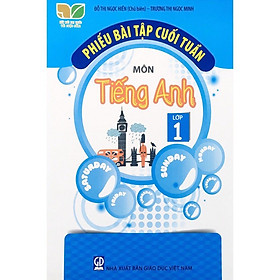 Sách – Phiếu bài tập cuối tuần môn Tiếng Anh lớp 1