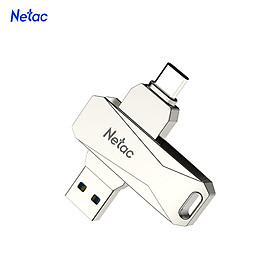 Netac U782C Type-C + USB Double Interface Flash Drive Plug & Play Mobile Phone Memory Expansion U Disk Silver