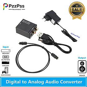 PZZPSS Digital to Analog Bộ chuyển đổi quang TOSLINK TANDIAL TÍN HIỆU TIỀN TIỀN ĐI